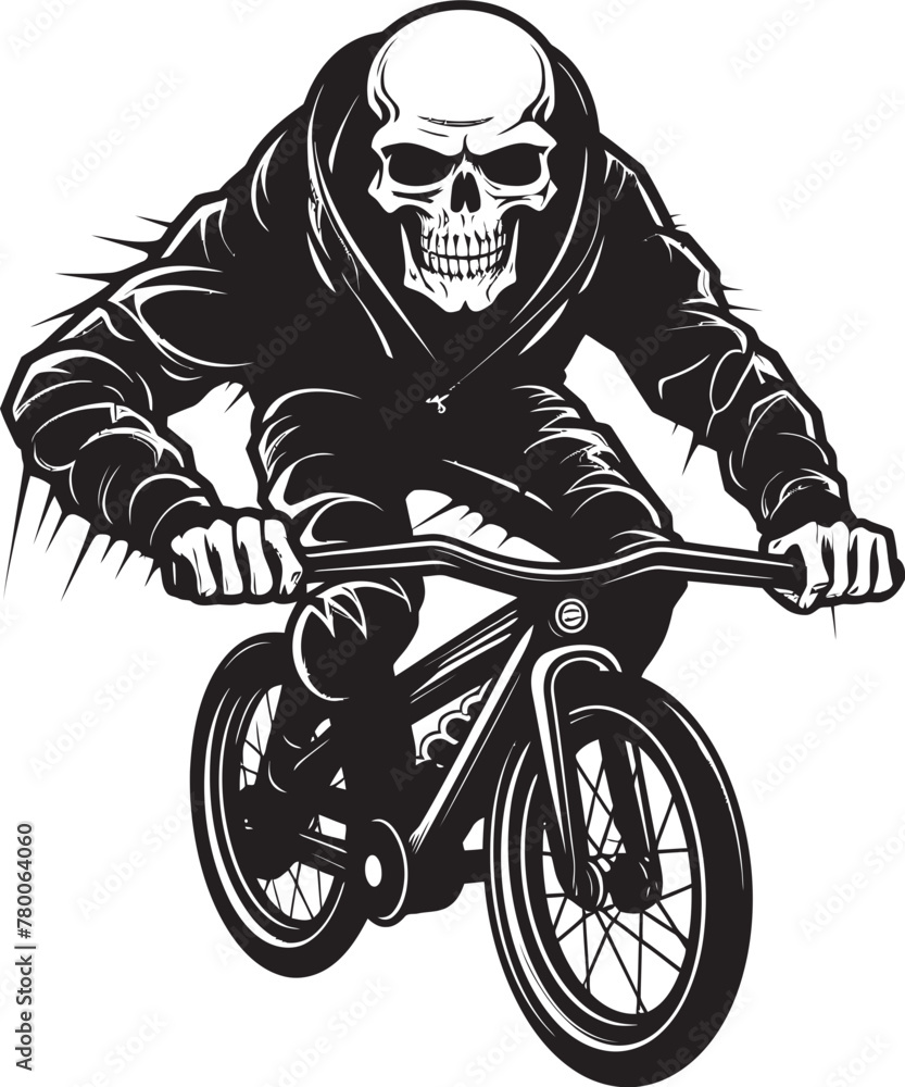 GhostRider: Skull Bicycle Emblem Design SkullCycle: Vector Logo Design for Biking Enthusiasts GhostRider: Skull Bicycle Emblem Design SkullCycle: Vector Logo Design for Biking Enthusiasts