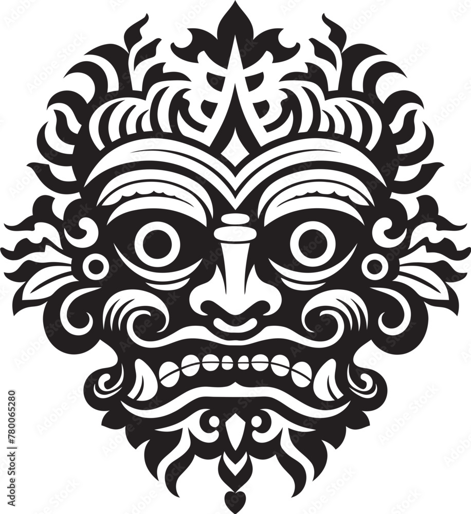Mystical Mirage: Bali Mask Vector Icon Graphics Ethereal Essence: Traditional Balinese Mask Emblem Mystical Mirage: Bali Mask Vector Icon Graphics Ethereal Essence: Traditional Balinese Mask Emblem