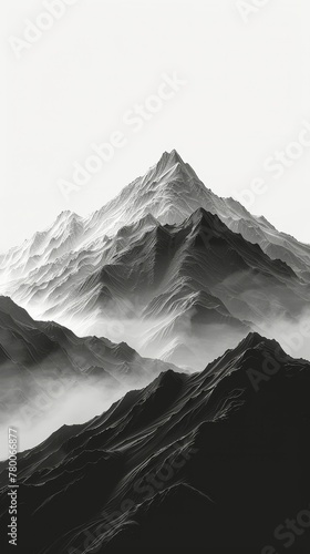 Snow Covered Mountain and Lake