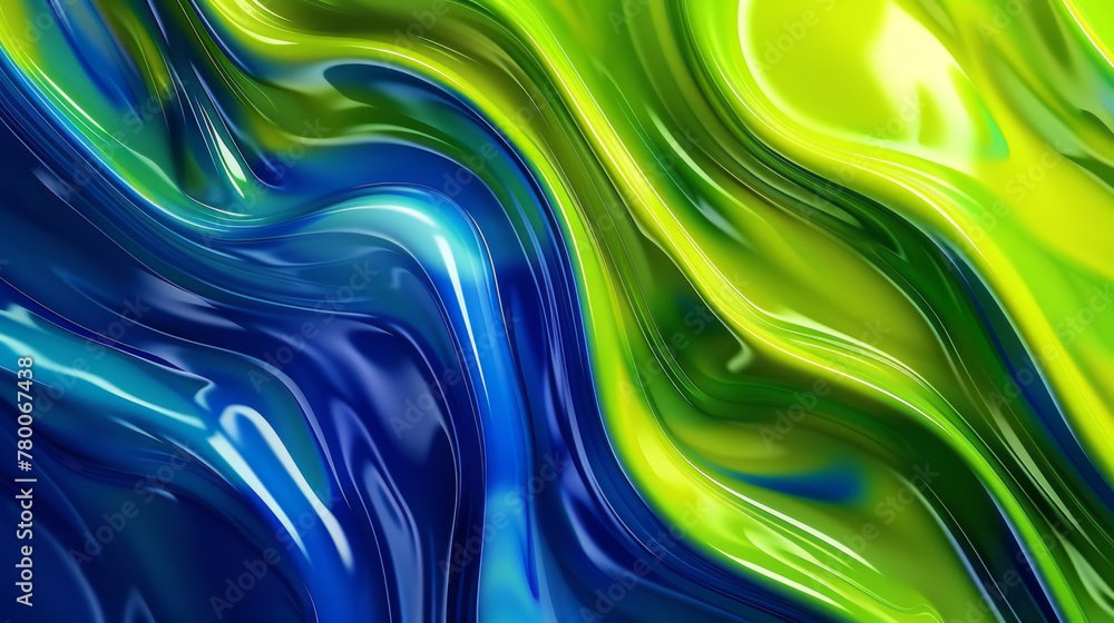 Fototapeta premium Vibrant abstract liquid waves background
