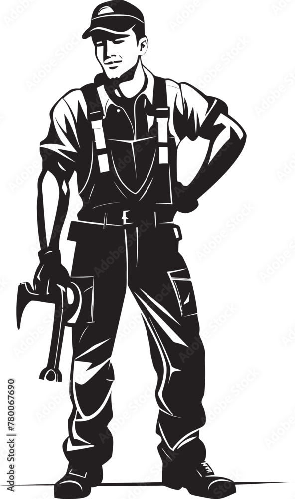 Strength in Unity: Vector Logo of Hardworking Men Craftsmanship Chronicles: Symbol of Worker Dedication Strength in Unity: Vector Logo of Hardworking Men Craftsmanship Chronicles: Symbol of Worker Dedication
