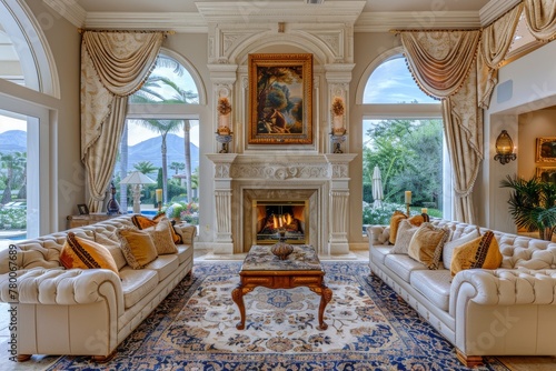 Elegant Bathroom With Claw Foot Tub and Marble Floor