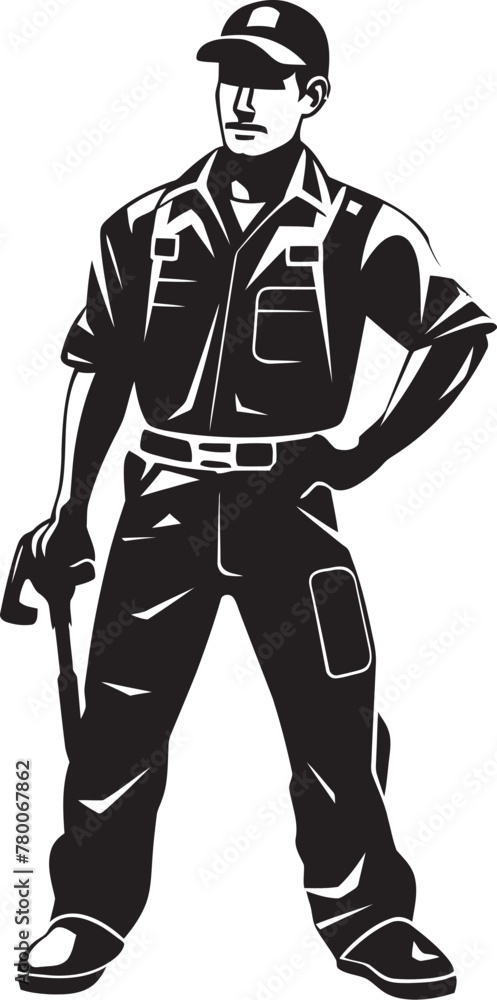 Trade Tradition: Worker Symbol Design Laborer Lifeline: Vector Logo of Essential Worker Trade Tradition: Worker Symbol Design Laborer Lifeline: Vector Logo of Essential Worker