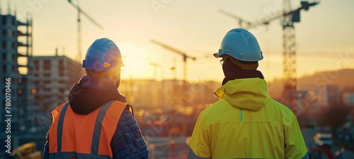 a group of men wearing hard hats and jackets