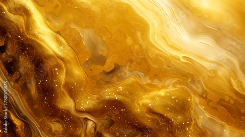 Abstract pool of liquid gold background texture