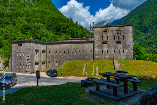 Kluze fortress in Slovenia viewed during a sunny day photo