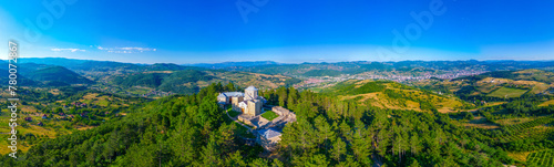 Quadro su tela Djurdjevi Stupovi monastery in Serbia during a sunny day