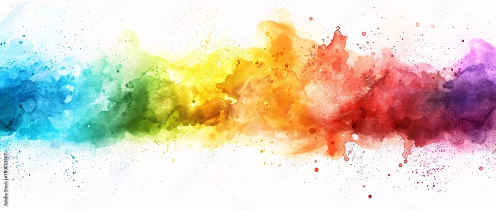 a rainbow of colors on a white background