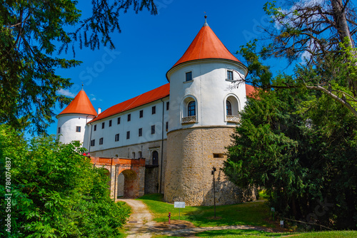 Sunny day at Mokrice castle in Slovenia photo