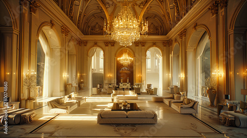 Royal Palace Interior, Luxurious Decoration and Artistic Design, Historical and Cultural Heritage