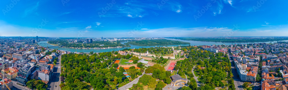 Panorama view of Kalemegdan fortress in Serbian capital Belgrade