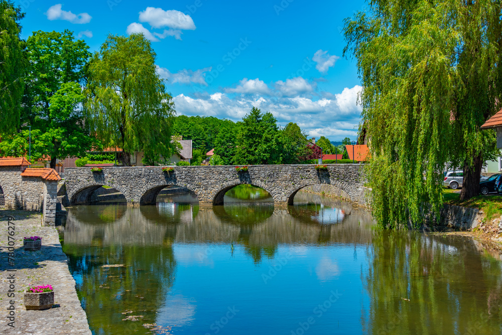 Old stone bridge at Slovenian town Ribnica Old stone bridge at Slovenian town Ribnica