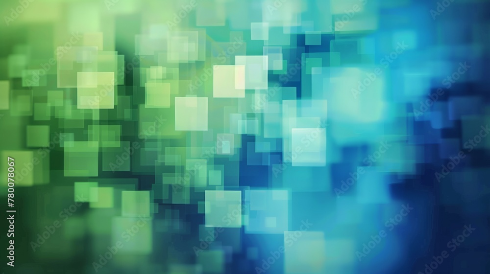Blue and Green Blurred Motion Defocused Abstract generative ai