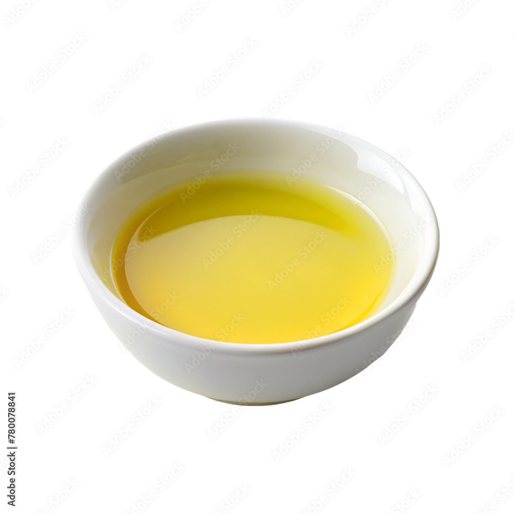 White bowl on cooking oil isolated on transparent background White bowl on cooking oil isolated on transparent background