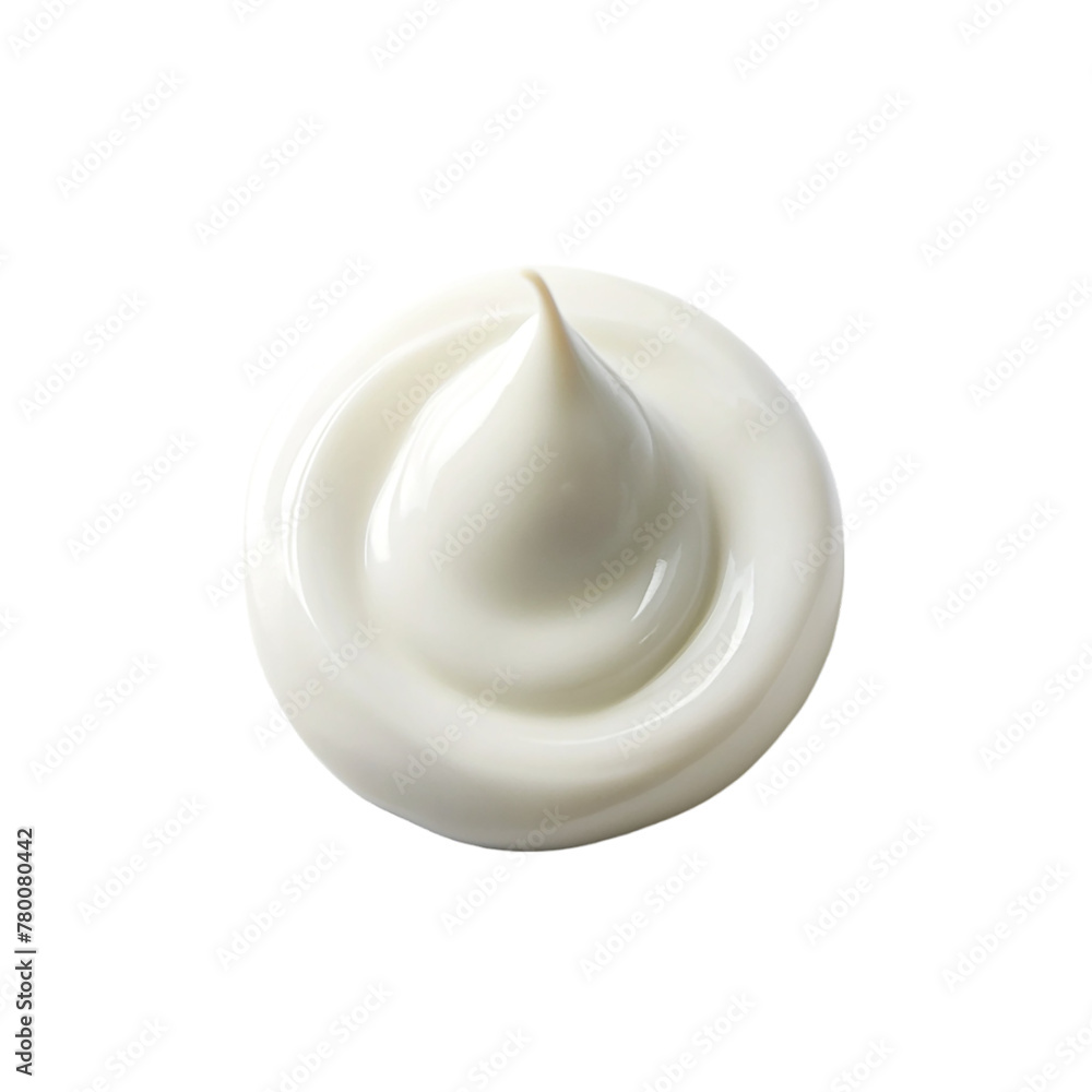White cosmetic cream swril isolated on transparent background White cosmetic cream swril isolated on transparent background
