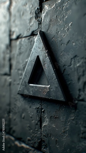Black and White Triangle on Wall