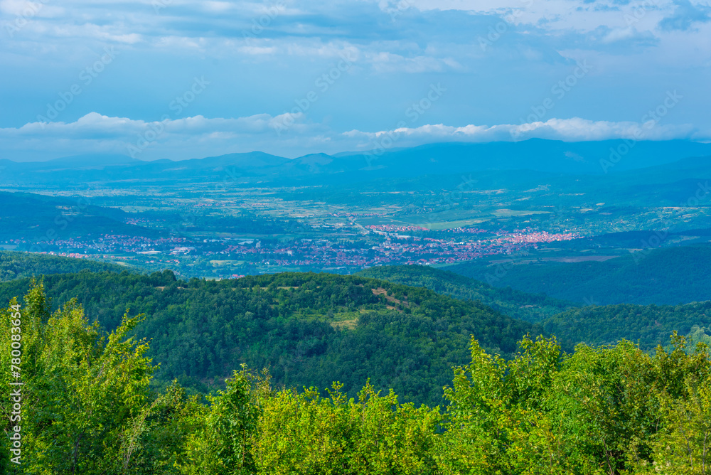 Fototapeta premium Serbian countryside during a summer day