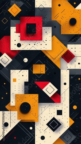 Vibrant Abstract Painting With Various Colors and Shapes