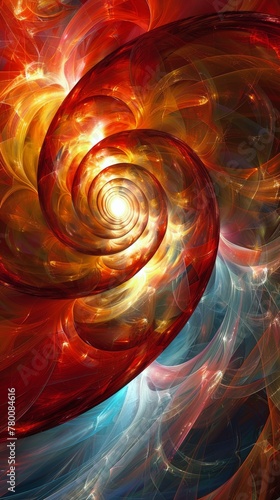 Colorful Smoke Pattern on Black Background