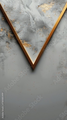 Gold Triangle on Marble Surface