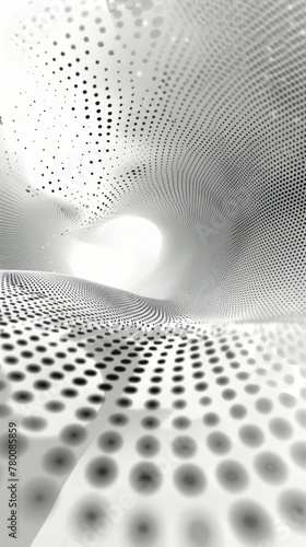White and Black Background With Dots