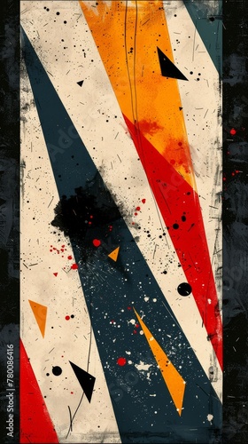 Vibrant Abstract Painting With Assorted Colors and Shapes