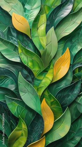 Wallpaper Mural Green and Yellow Abstract Background Torontodigital.ca