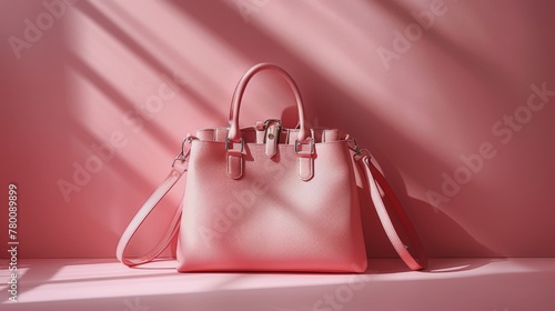 Pink Purse on Pink Wall