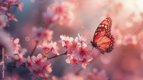 Butterfly Sitting on Flower © olegganko
