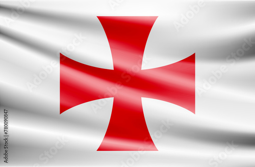 vector knights templar cross flag