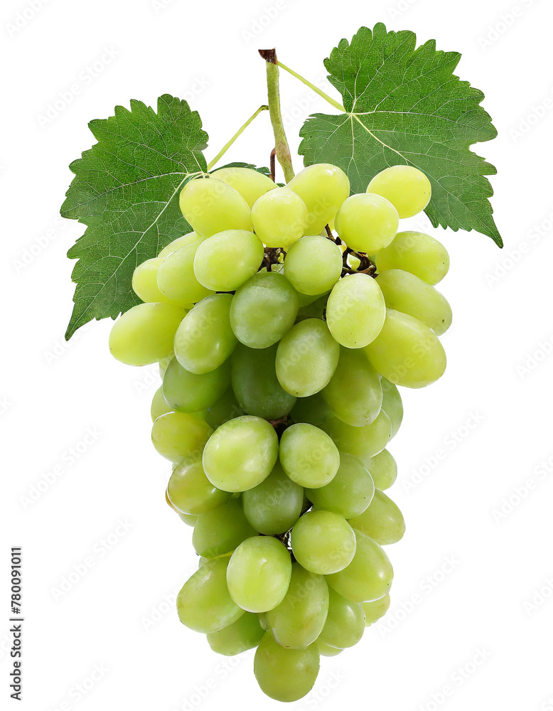 Bunch of green grapes isolated on white background Bunch of green grapes isolated on white background
