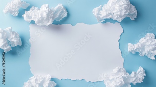 White paper on light sky blue generative ai