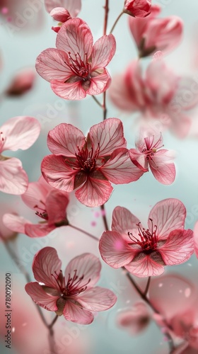Pink Flowers on Branch