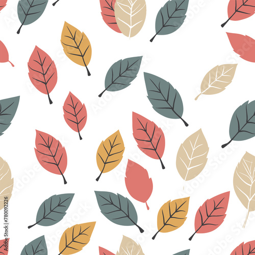 Seamless leaf pattern. Abstract design of leaves. Design of leaves made for textile or wallpaper.