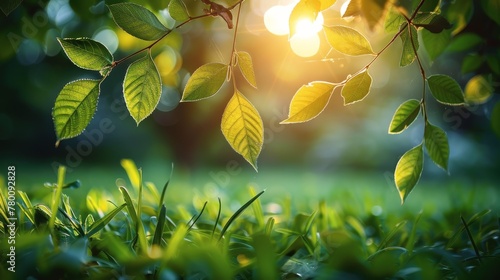 Sunlight Filtering Through Tree Leaves