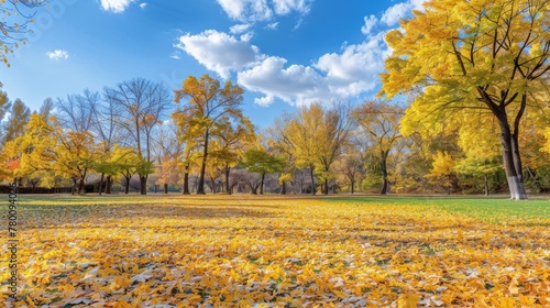 Field Covered With Fallen Leaves