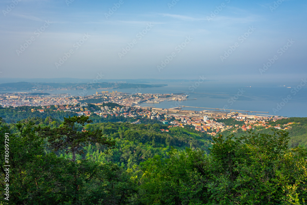 Panorama view of Italian town Trieste