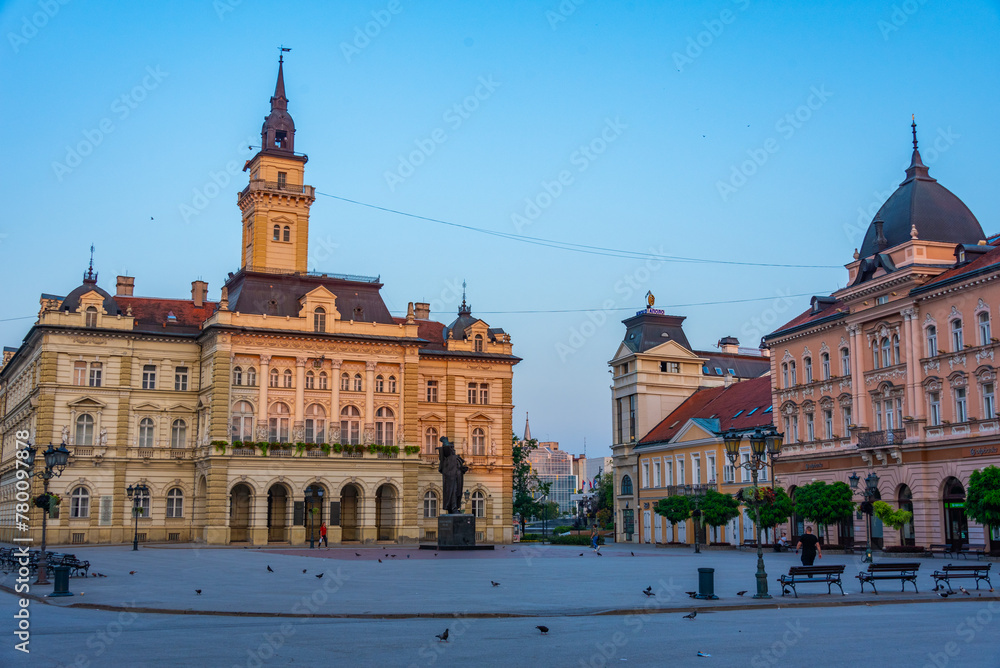 Obraz premium Town hall in the center of Serbian town Novi Sad