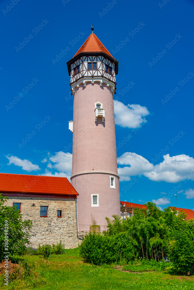 Restored water tower in Brezice, Slovenia