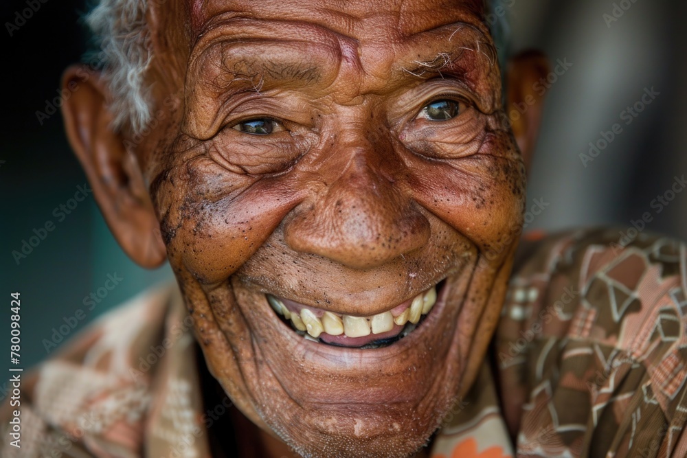 A wise elderly man with a warm smile on his face, exuding a sense of contentment and inner peace A wise elderly man with a warm smile on his face, exuding a sense of contentment and inner peace