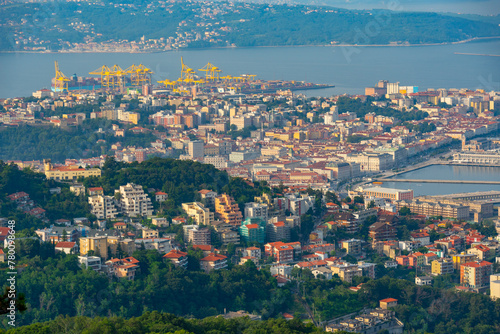 Panorama view of Italian town Trieste