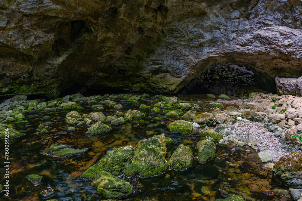 Zeljske jamy caves at Rakov Skocjan natural park in Slovenia