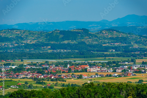 Slovenian countryside during a sunny day