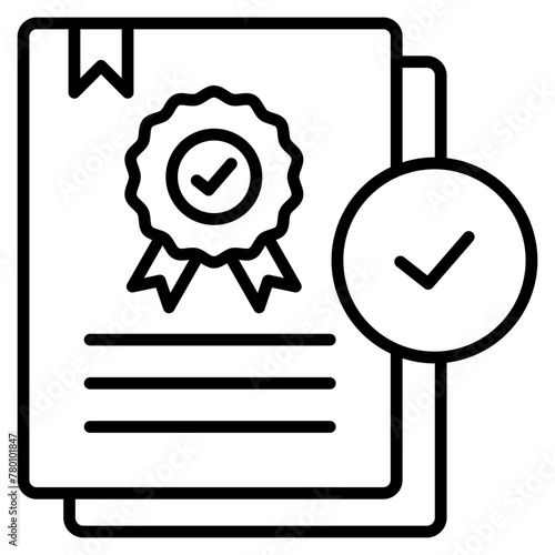 Compliance Certificate  Icon Element For Design