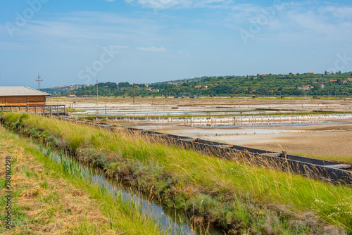 Foto View of the Secovje Saltpans Nature Park in Slovenia