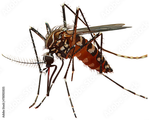Person Holding Mosquito Close Up, Aedes Aegypti, Dengue, Malaria, Zika, Chikungunya, Febre Amarela. Transparent PNG Background © LUPACO PNG