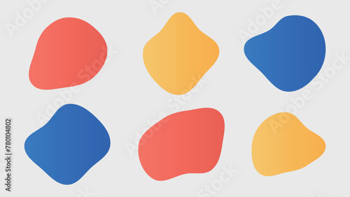 Colorful Abstract Geometric Background with Organic Shapes