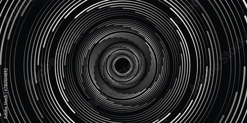 Spiral circular rhythmic sound waves on a beautiful dark background. Eps10 photo