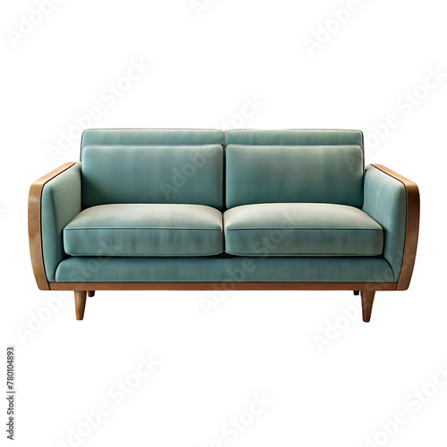 Modern style sofa, close-up, isolated on a transparent background. © Anna