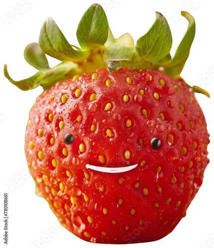 Wallpaper Mural Strawberry With Face Close Up. Transparent PNG Background Torontodigital.ca